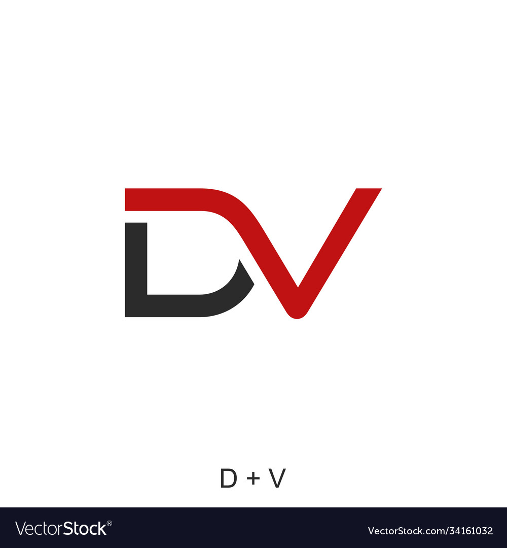 d-and-v-letter-concept-royalty-free-vector-image