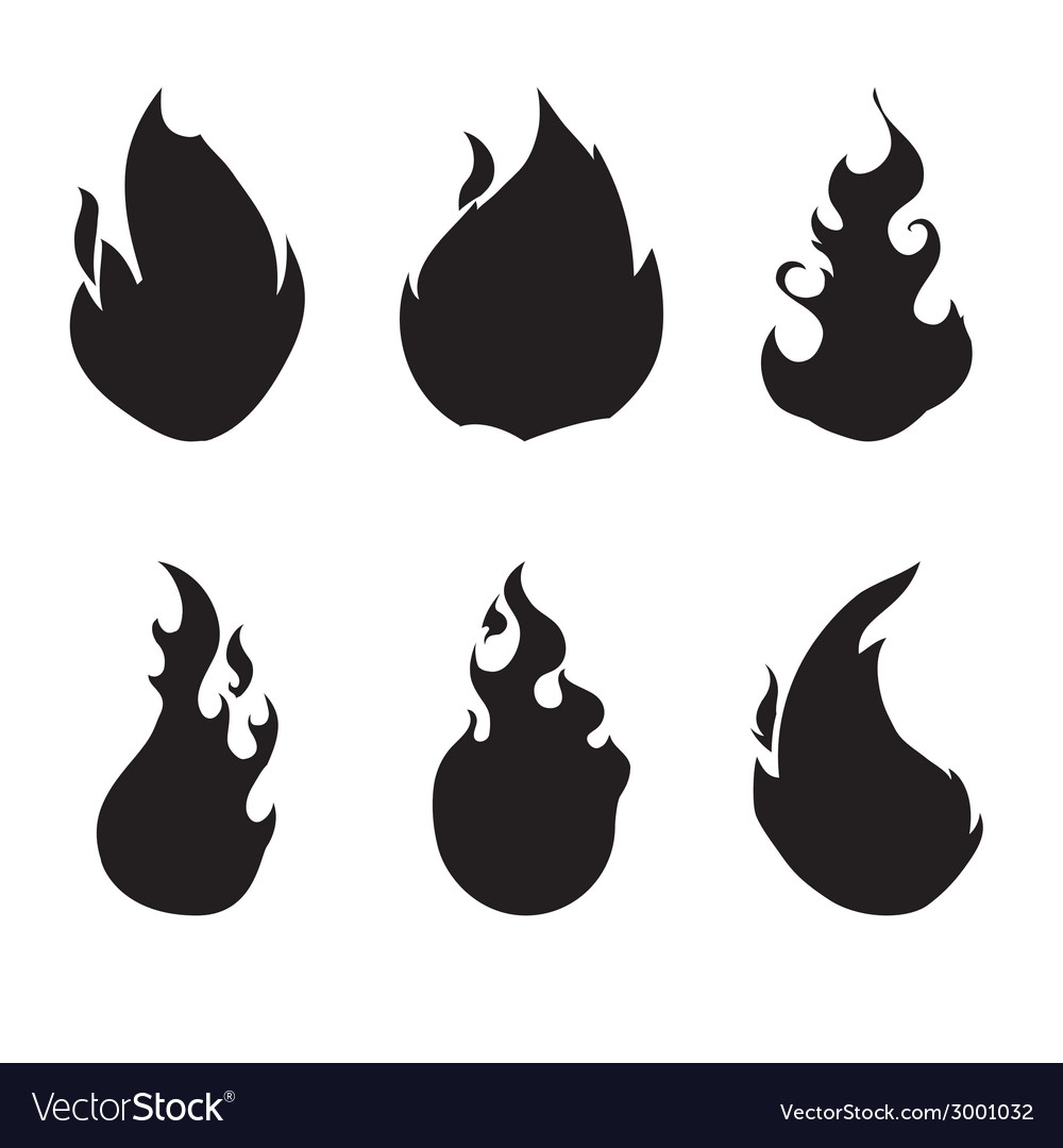 Fire design over white background