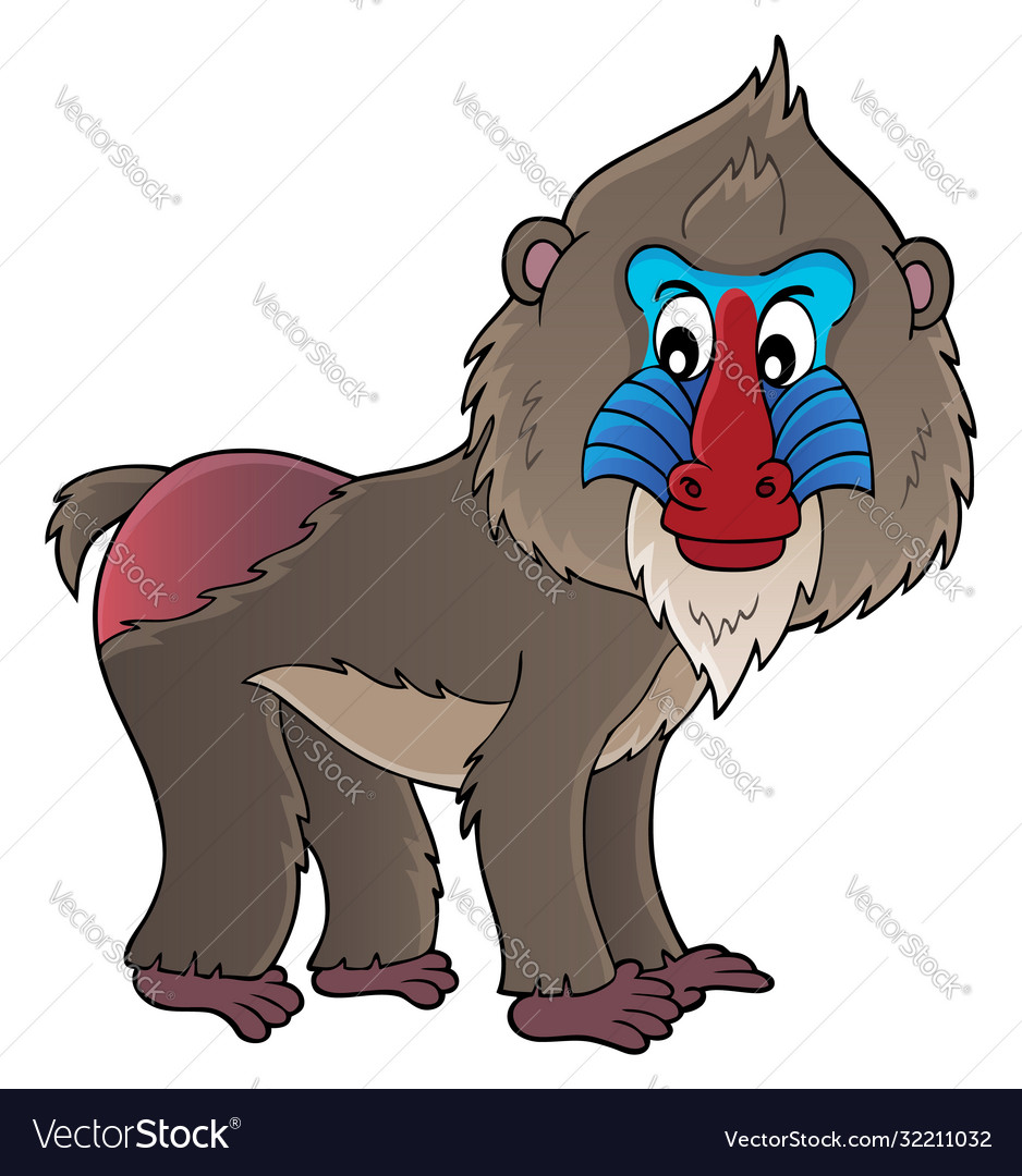 Mandrill theme image 1 Royalty Free Vector Image