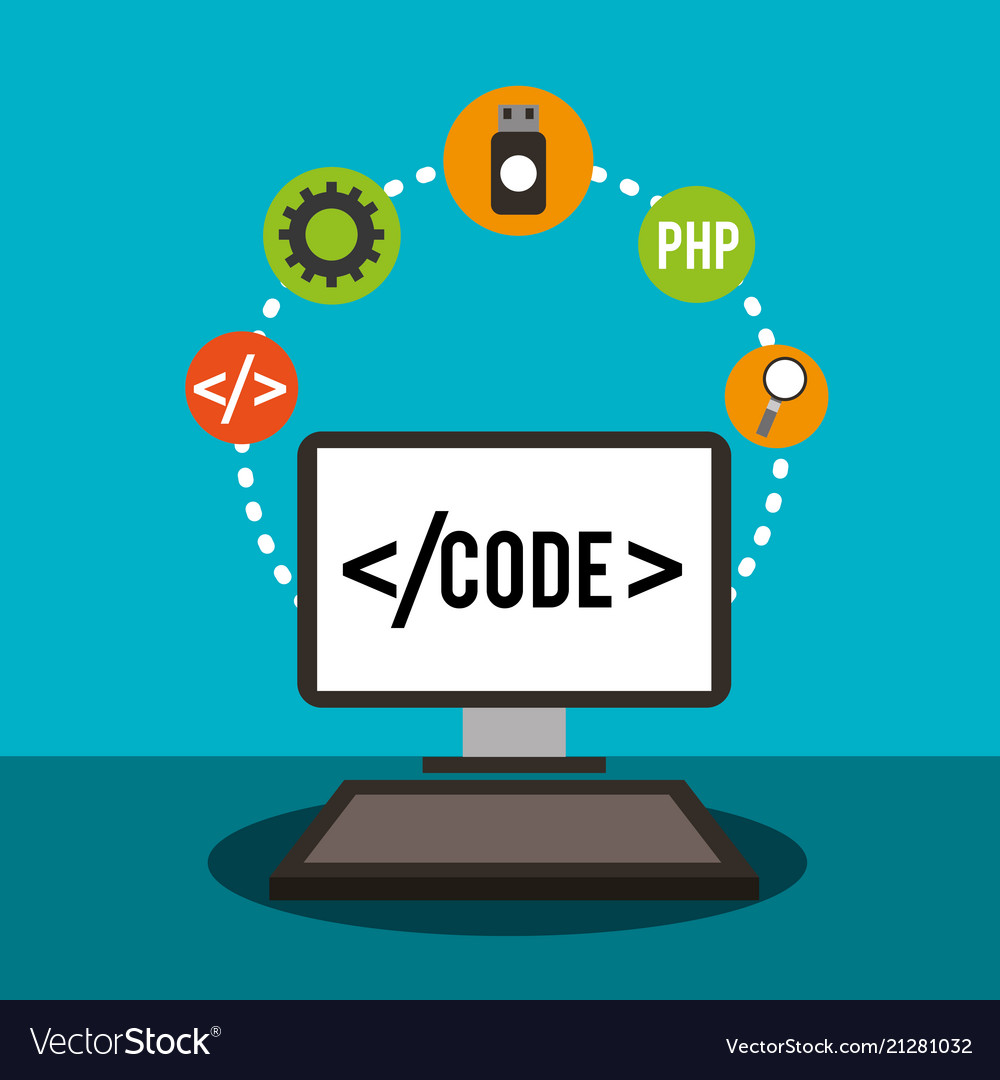 Program coding website Royalty Free Vector Image