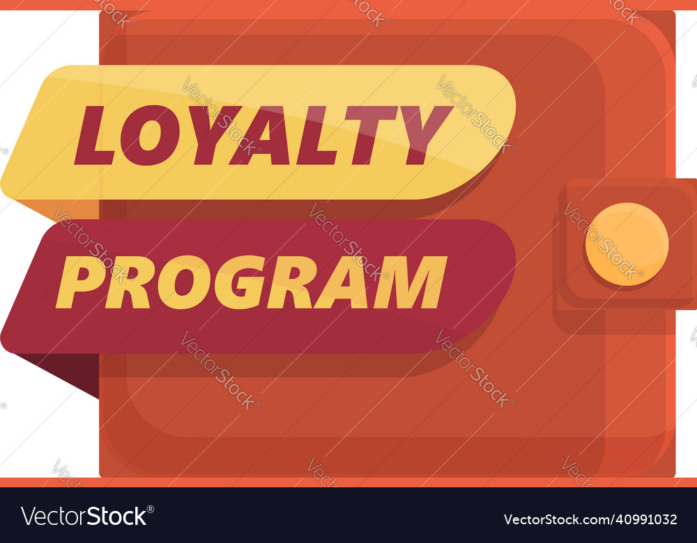 Wallet loyalty program icon cartoon card Vector Image