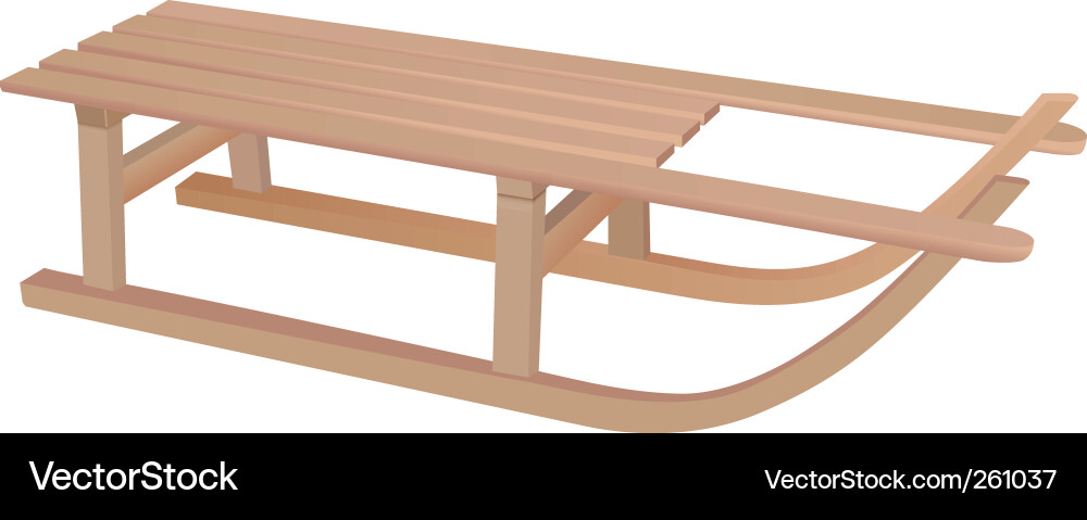 Sled Royalty Free Vector Image - VectorStock