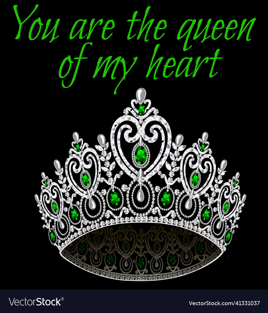 You are the queen of my heart with golden shining Vector Image