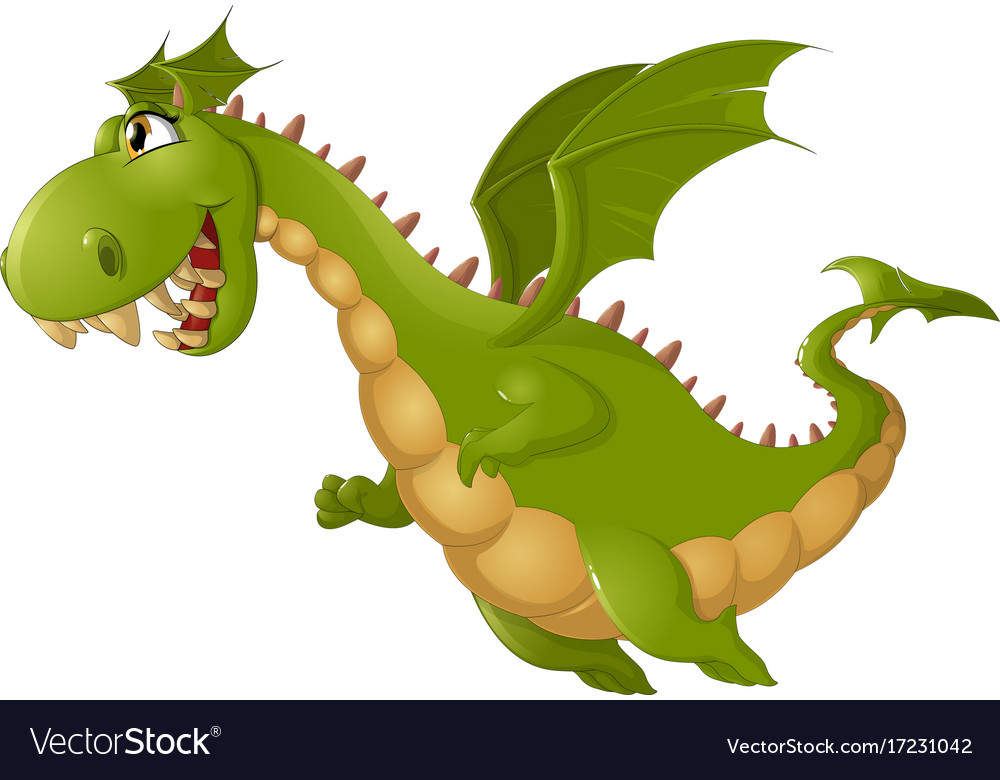 angry dragon cartoon royalty free vector image