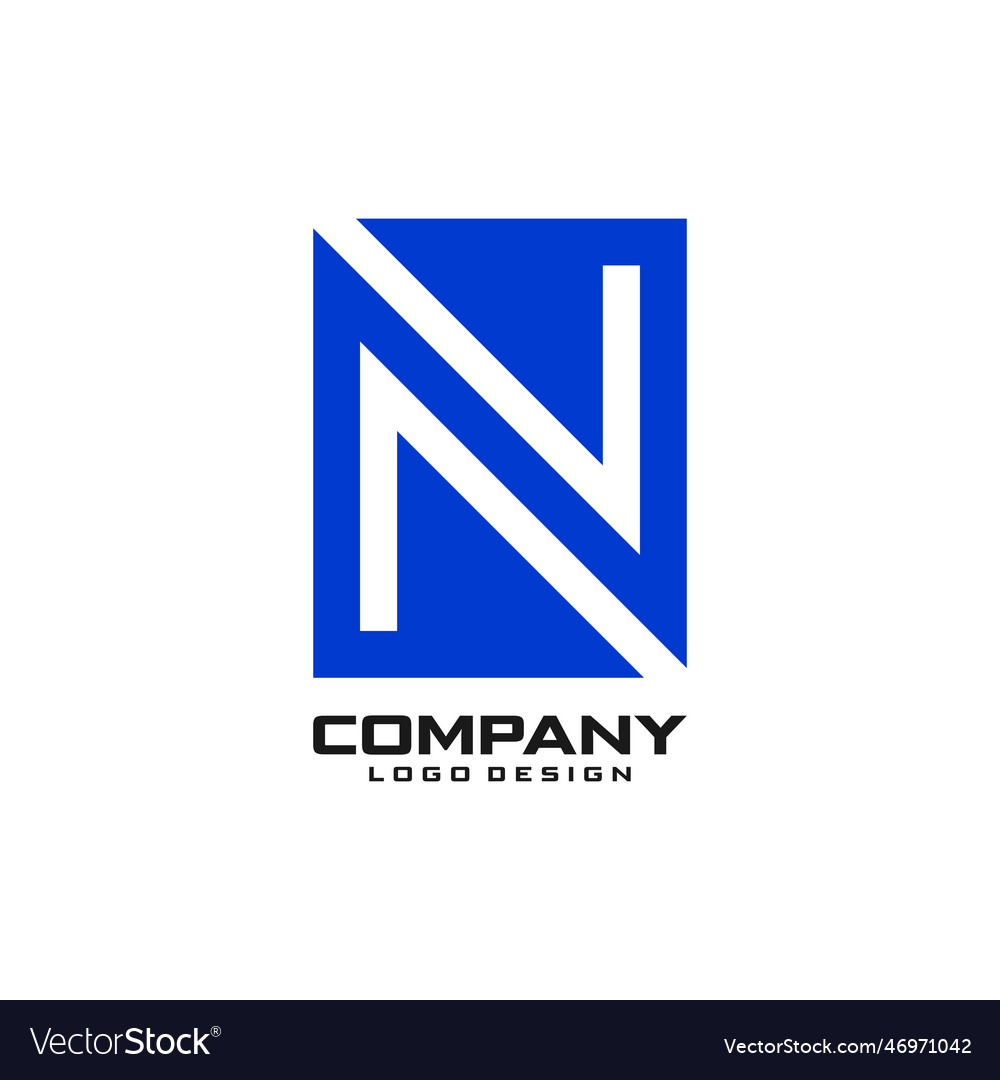 N symbol logo design Royalty Free Vector Image