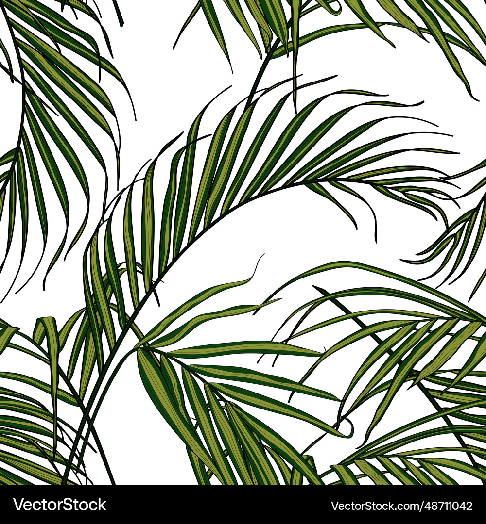 Tropical summer background seamless pattern Vector Image