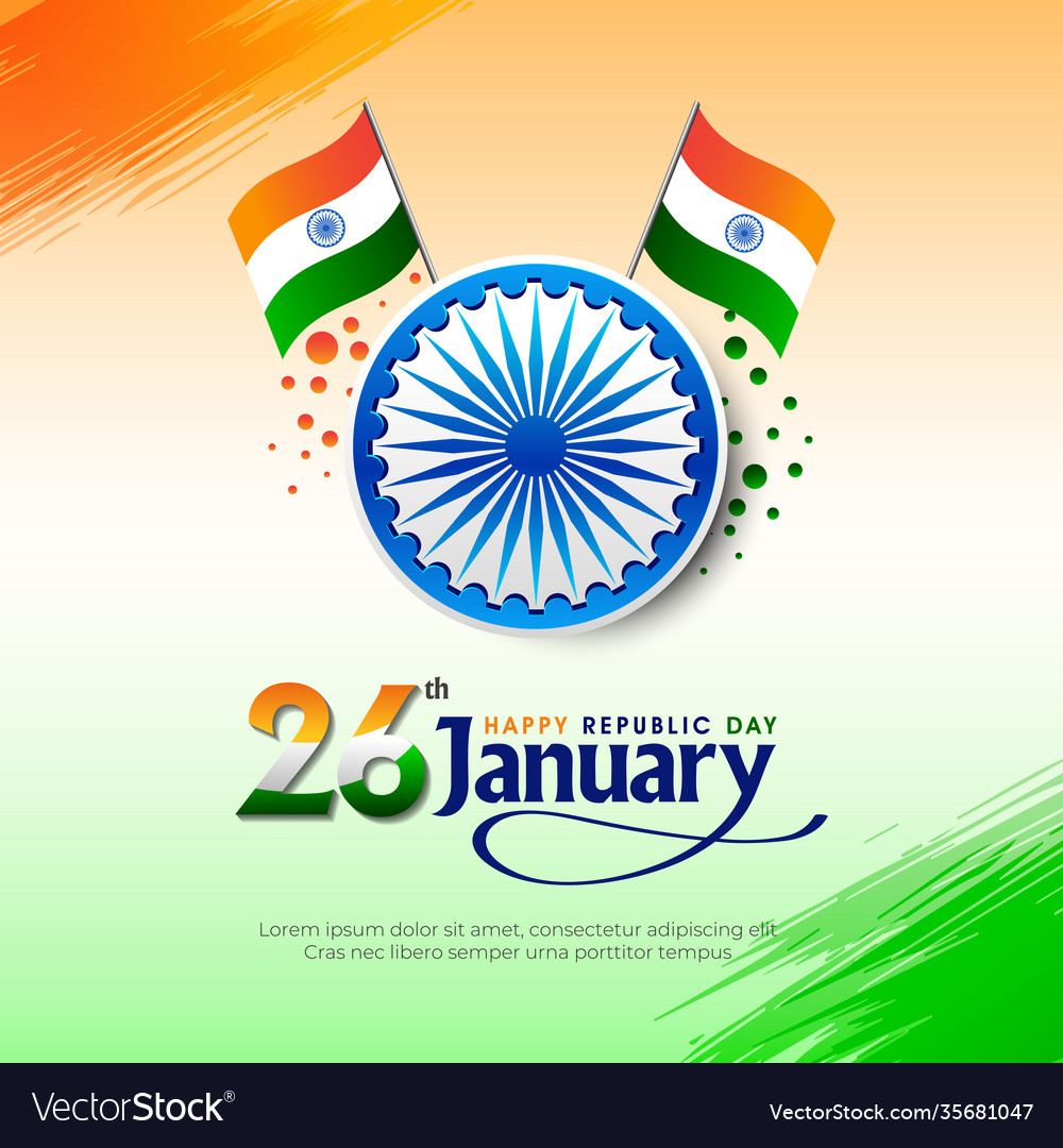 26th january republic day india celebration Vector Image