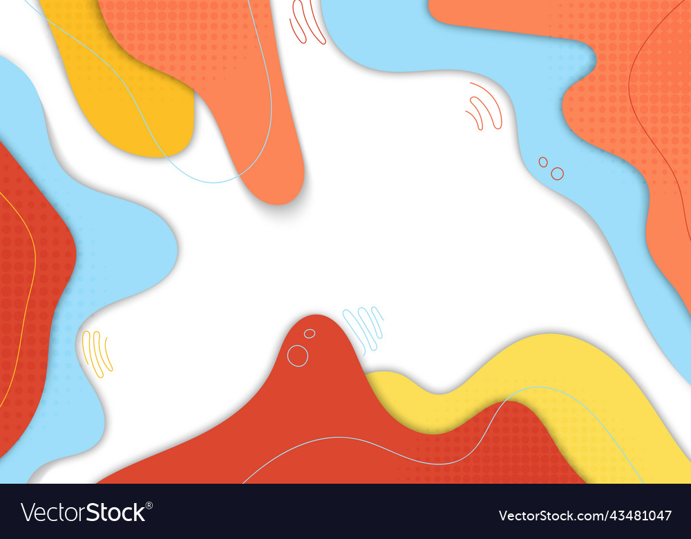 Abstract colorful template doodle design vector image Abstract colorful template doodle design