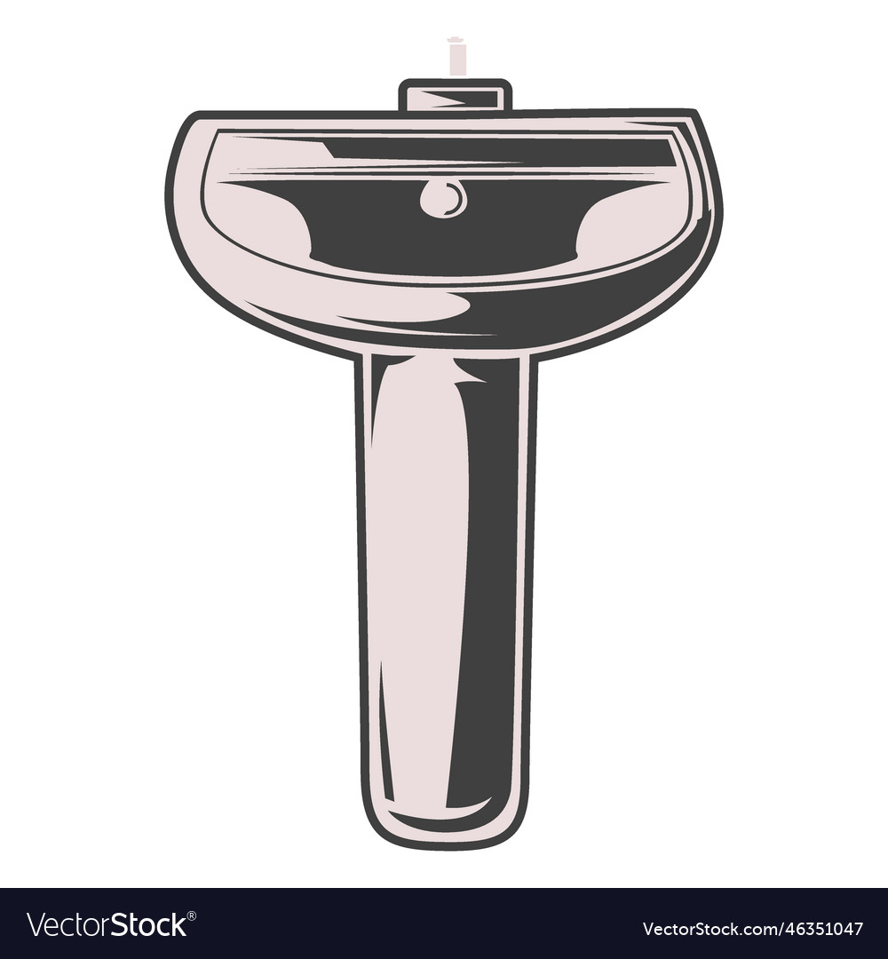 Bathroom sink Royalty Free Vector Image - VectorStock