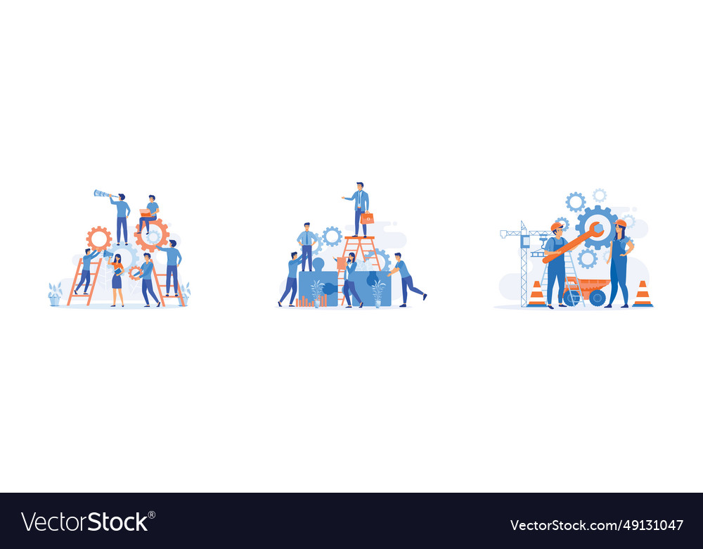 Business cooperation concept collaboration Vector Image