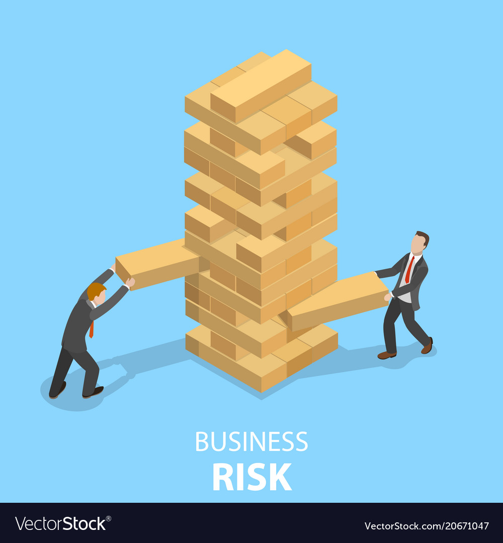 Business risks flat isometric concept