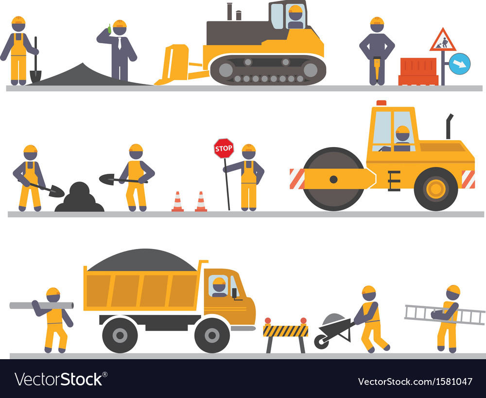 Construction workers Royalty Free Vector Image