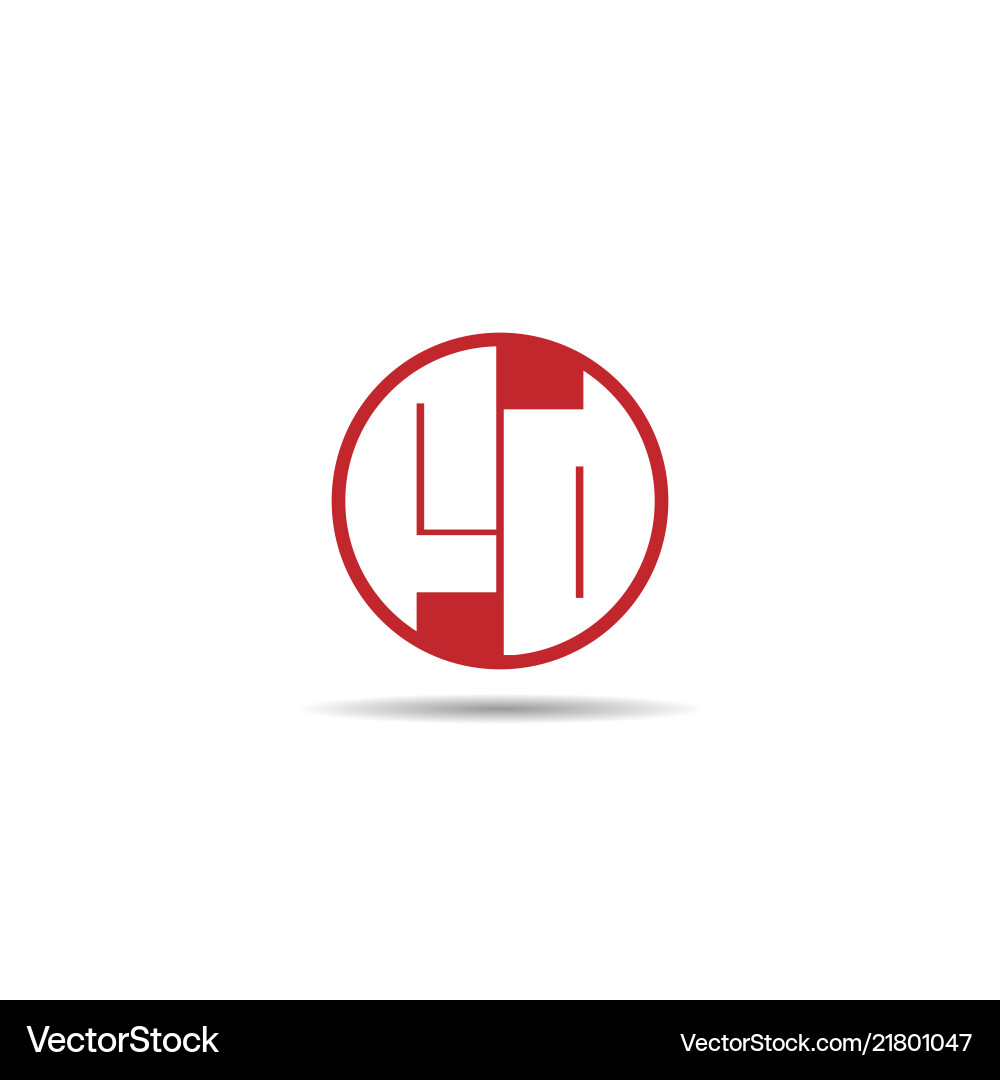 Initial letter fd logo template design Royalty Free Vector
