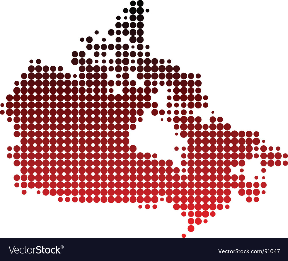 Map of canada Royalty Free Vector Image - VectorStock