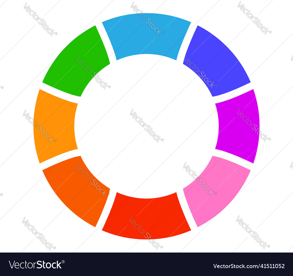 Circular circle pie chart pie graph infographic Vector Image