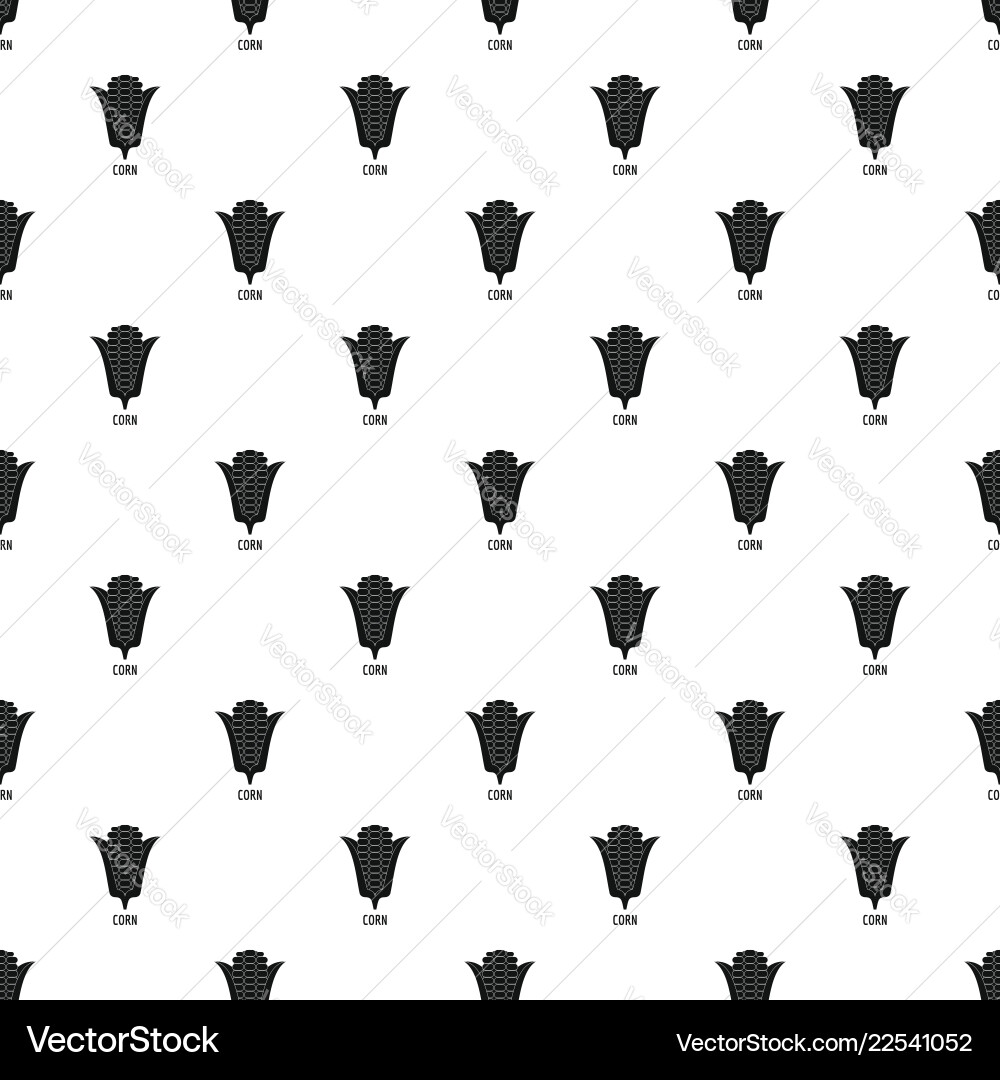 Corn pattern seamless Royalty Free Vector Image
