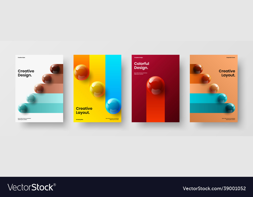 Simple booklet design layout collection amazing Vector Image