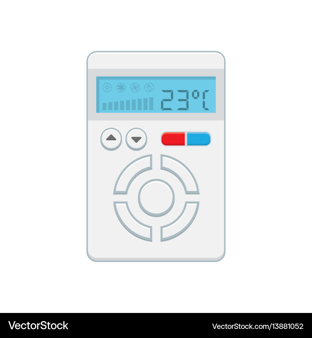 Temperature controller electronic thermostat with Vector Image