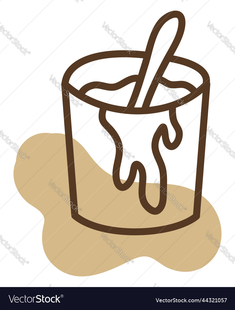 Bucket of paint on a white background Royalty Free Vector