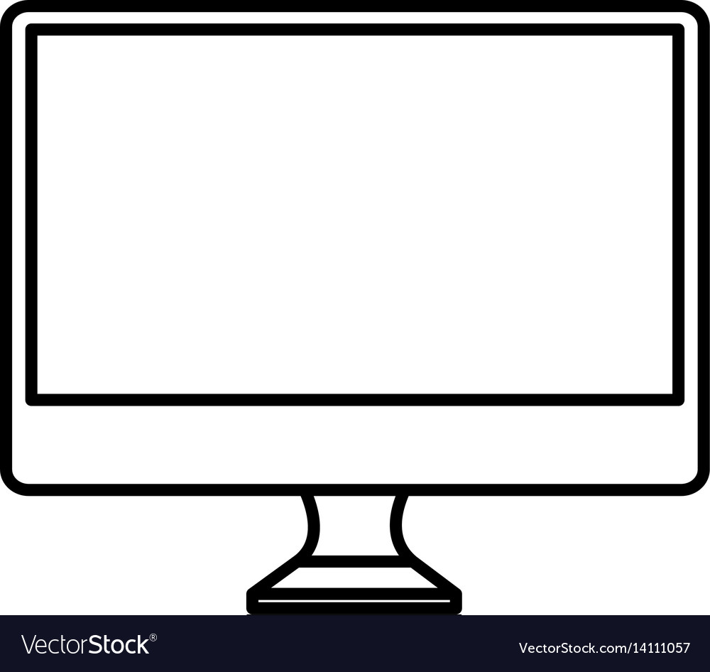 Computer desktop with template icon Royalty Free Vector