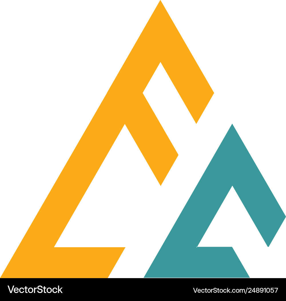 Initial letter triangle logo Royalty Free Vector Image