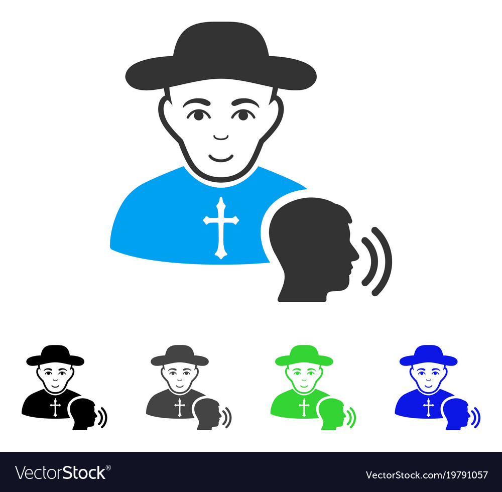 Joy believer confession icon Royalty Free Vector Image