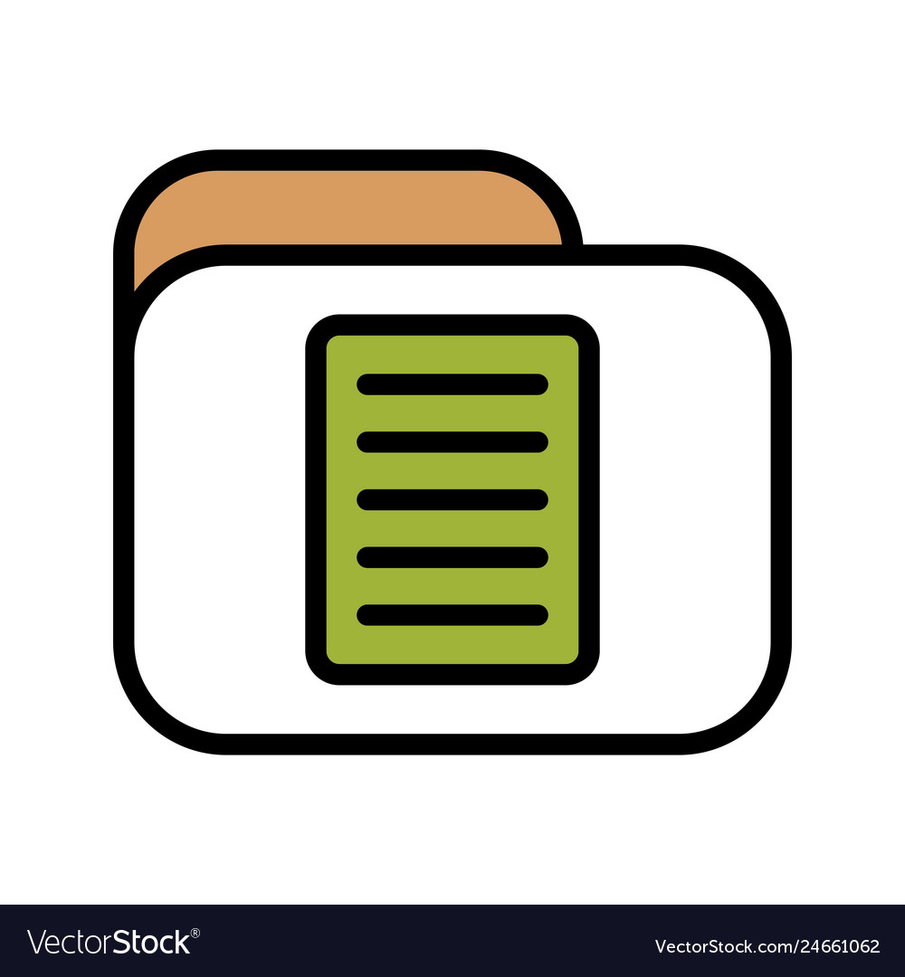 Document Folder Icon Royalty Free Vector Image