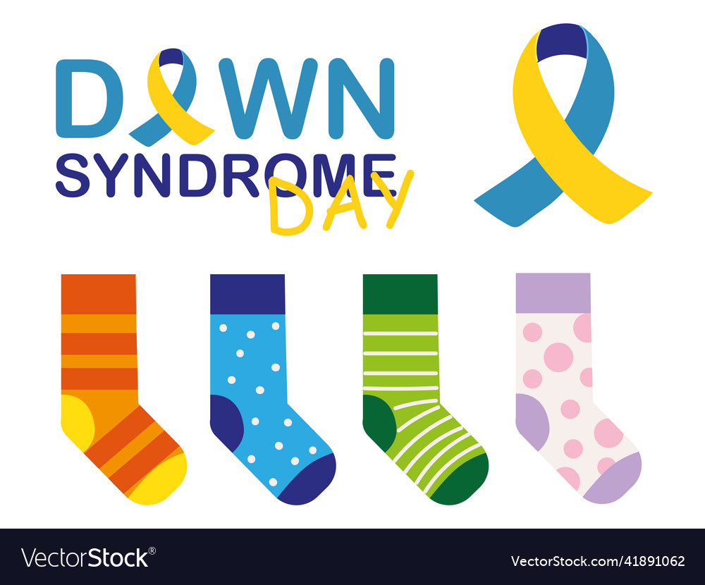 Down syndrome day card Royalty Free Vector Image