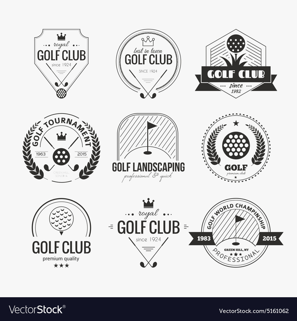 Golf club logo Royalty Free Vector Image - VectorStock