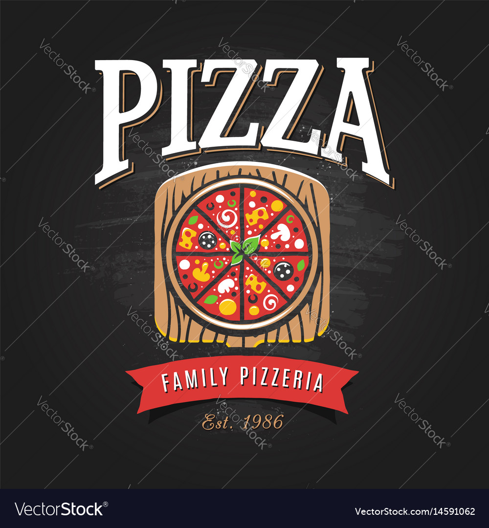 pizzeria logo template royalty free vector image pizzeria logo