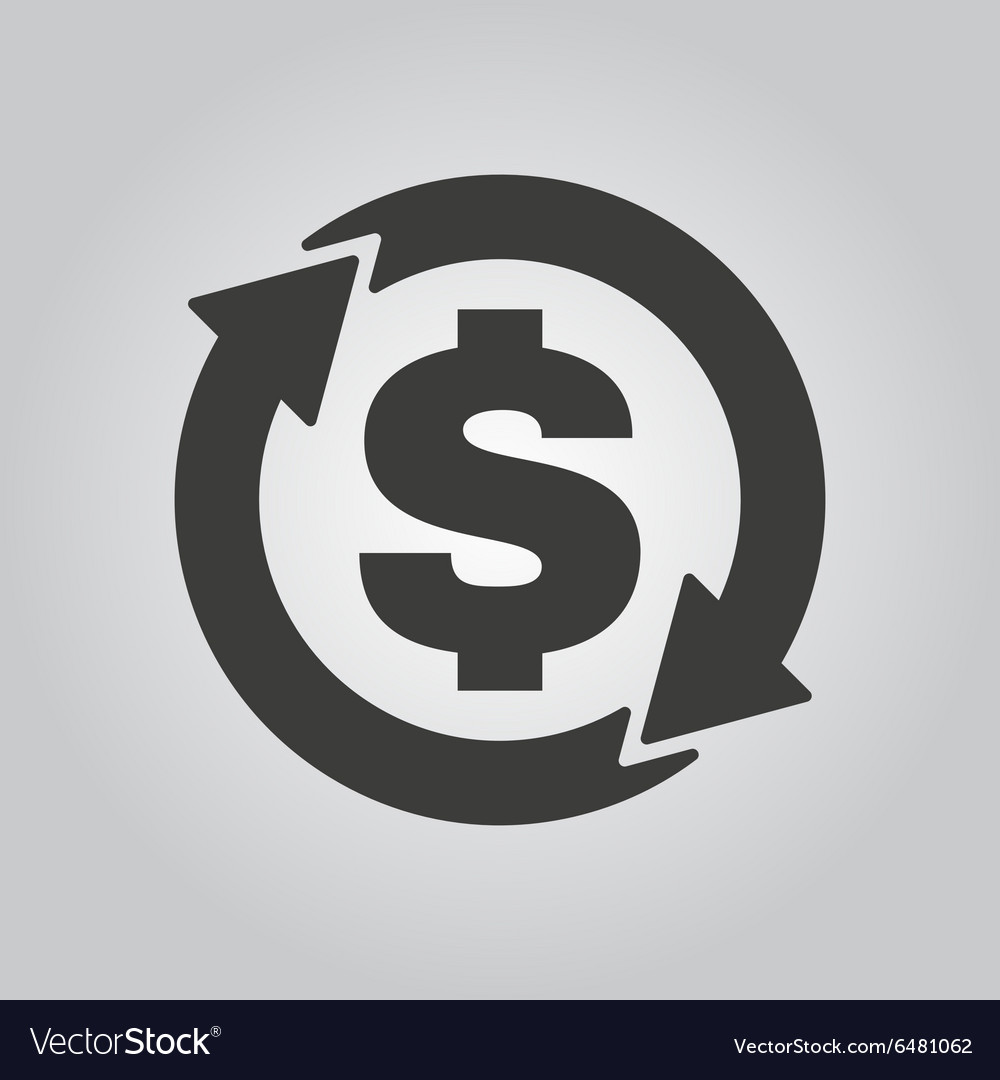 The Currency Exchange Dollar Icon Cash And Money Vector Image