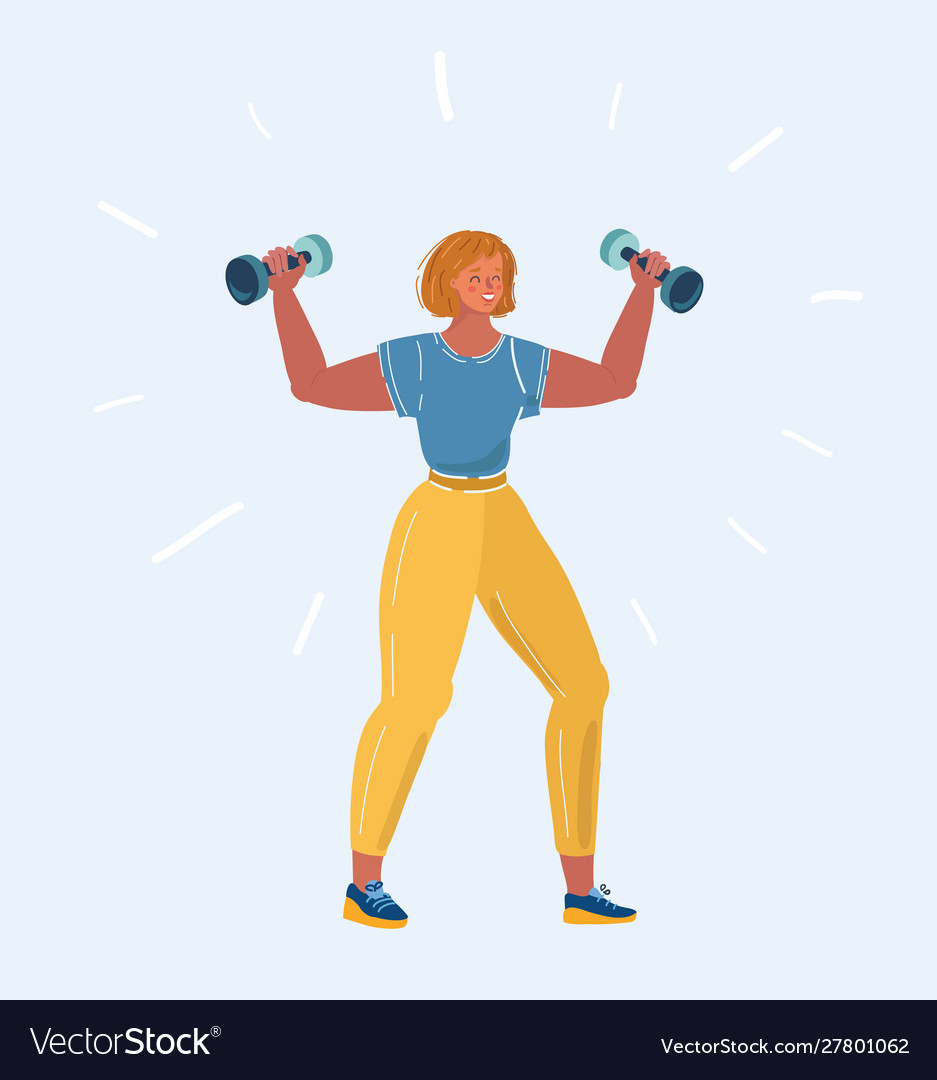 Woman doing exercises Royalty Free Vector Image