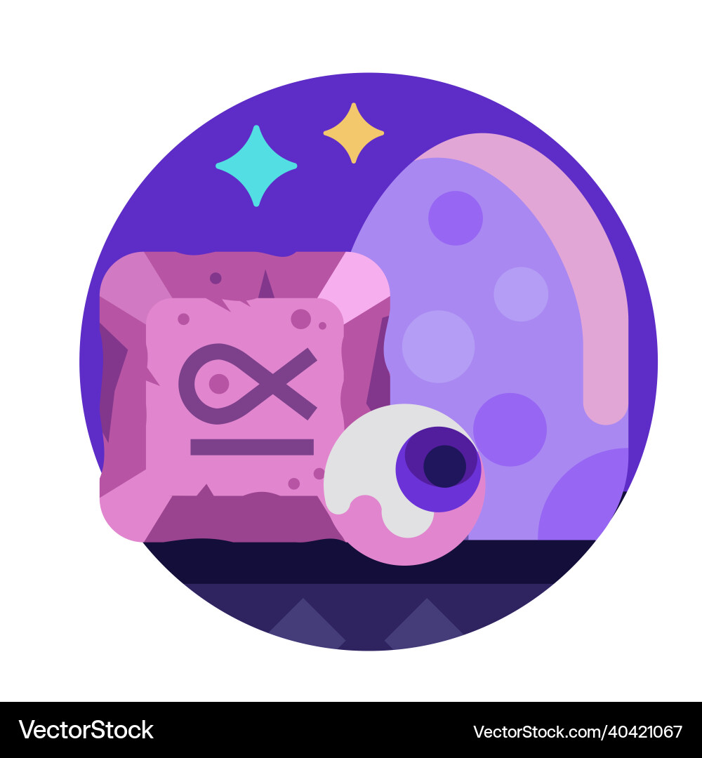Ancient runic magic and witchcraft flat icon Vector Image