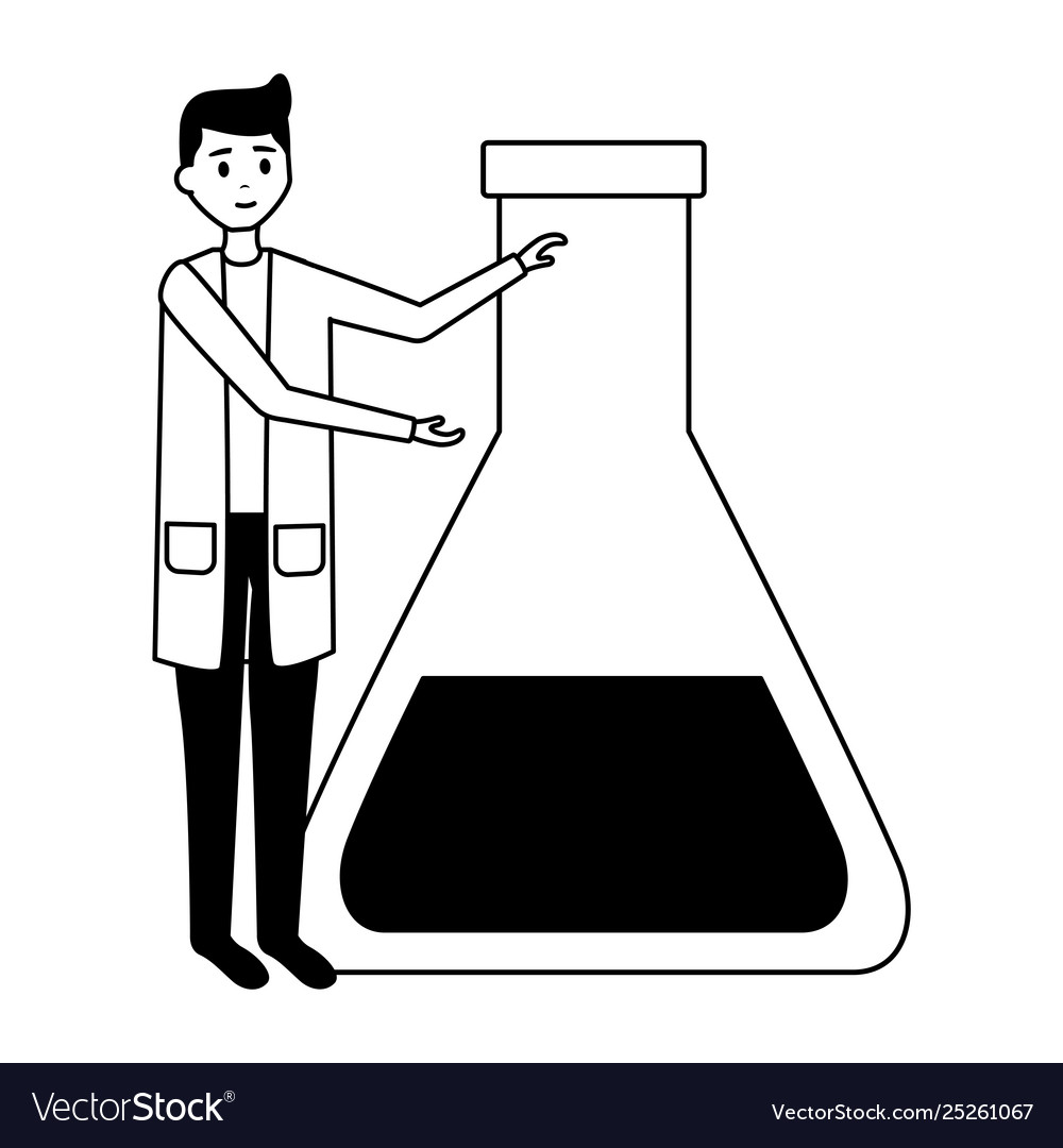 Doctor test tube Royalty Free Vector Image - VectorStock