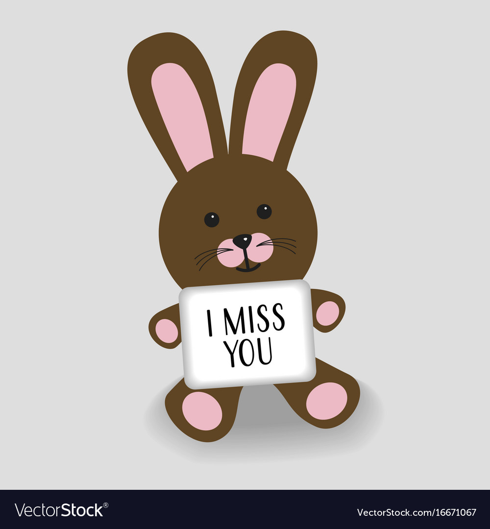 Miss You Bunny Stock Vector Illustration and Royalty Free Miss You