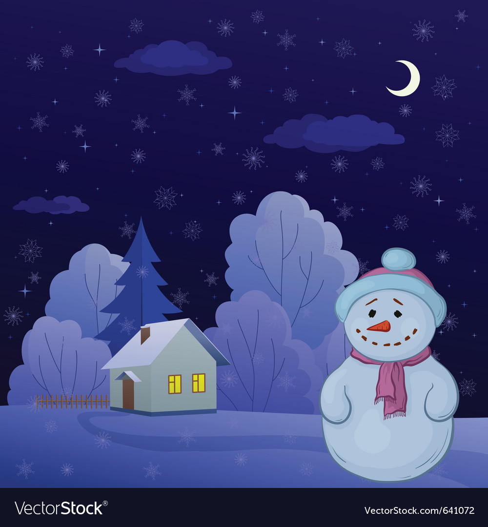 Snowman Royalty Free Vector Image - VectorStock