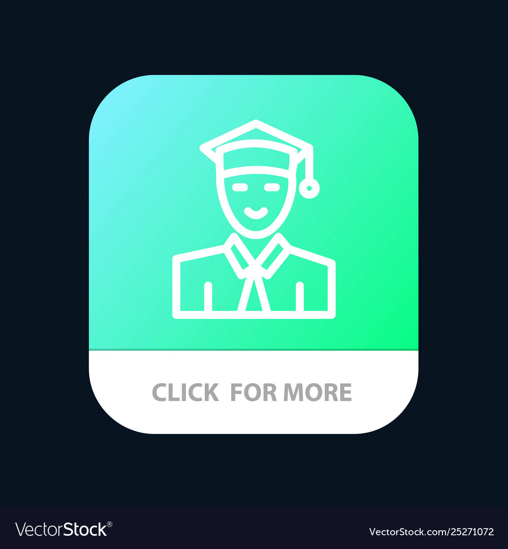 Student education graduate learning mobile app Vector Image