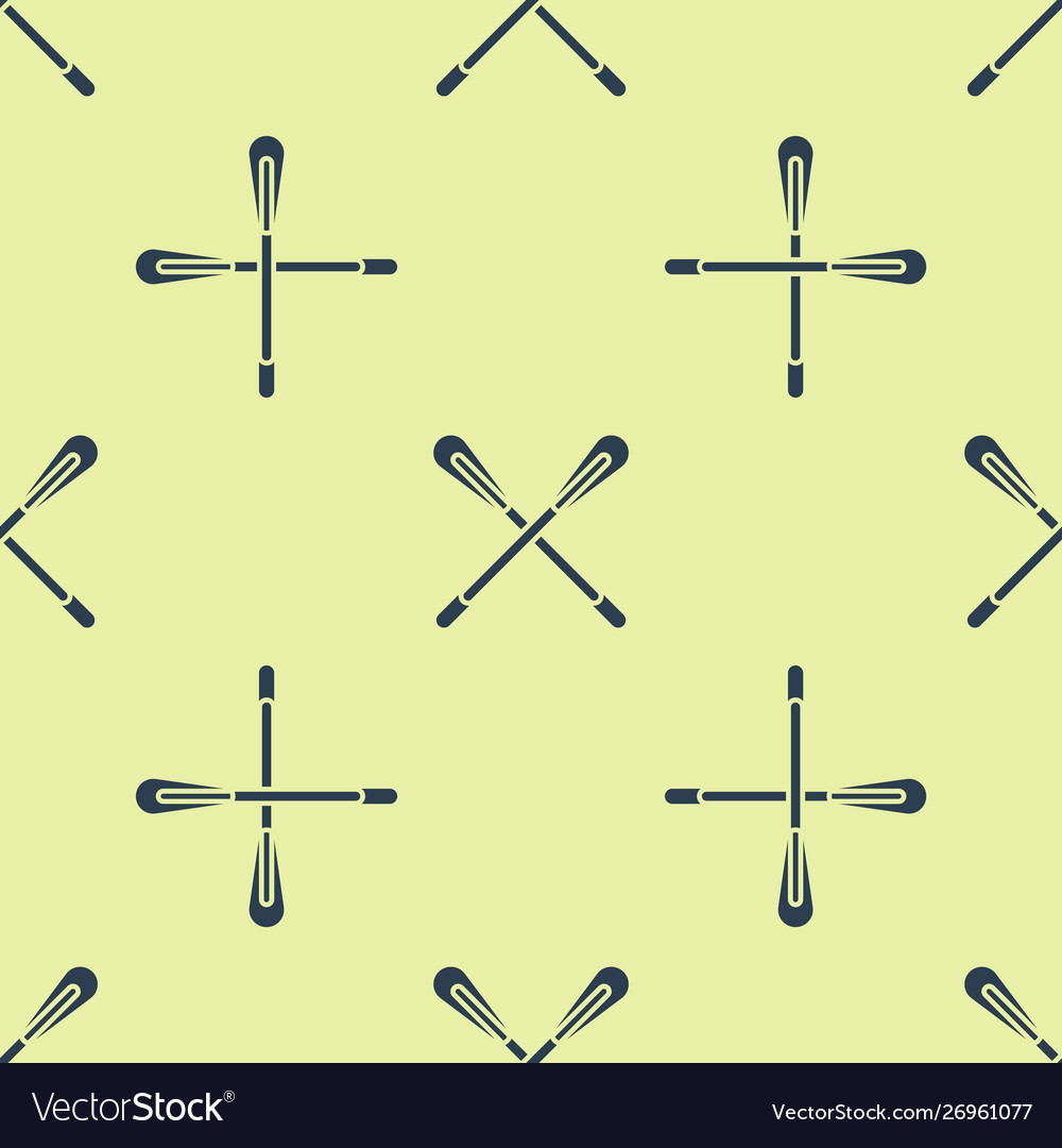 Blue crossed paddle icon isolated seamless pattern