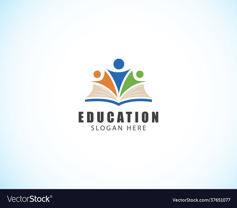 Education logo creative book logo Royalty Free Vector Image