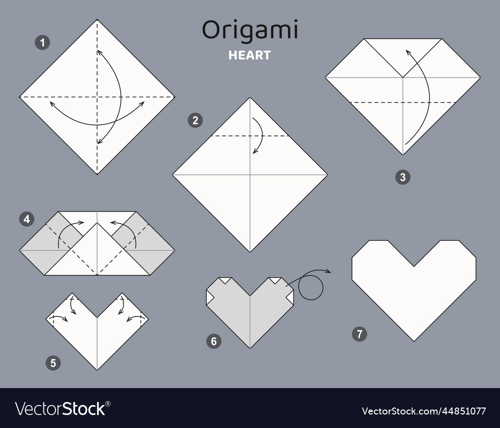 Step By Step Instructions How To Make Origami A Heart's Letter. Royalty  Free SVG, Cliparts, Vectors, and Stock Illustration. Image 60420290.