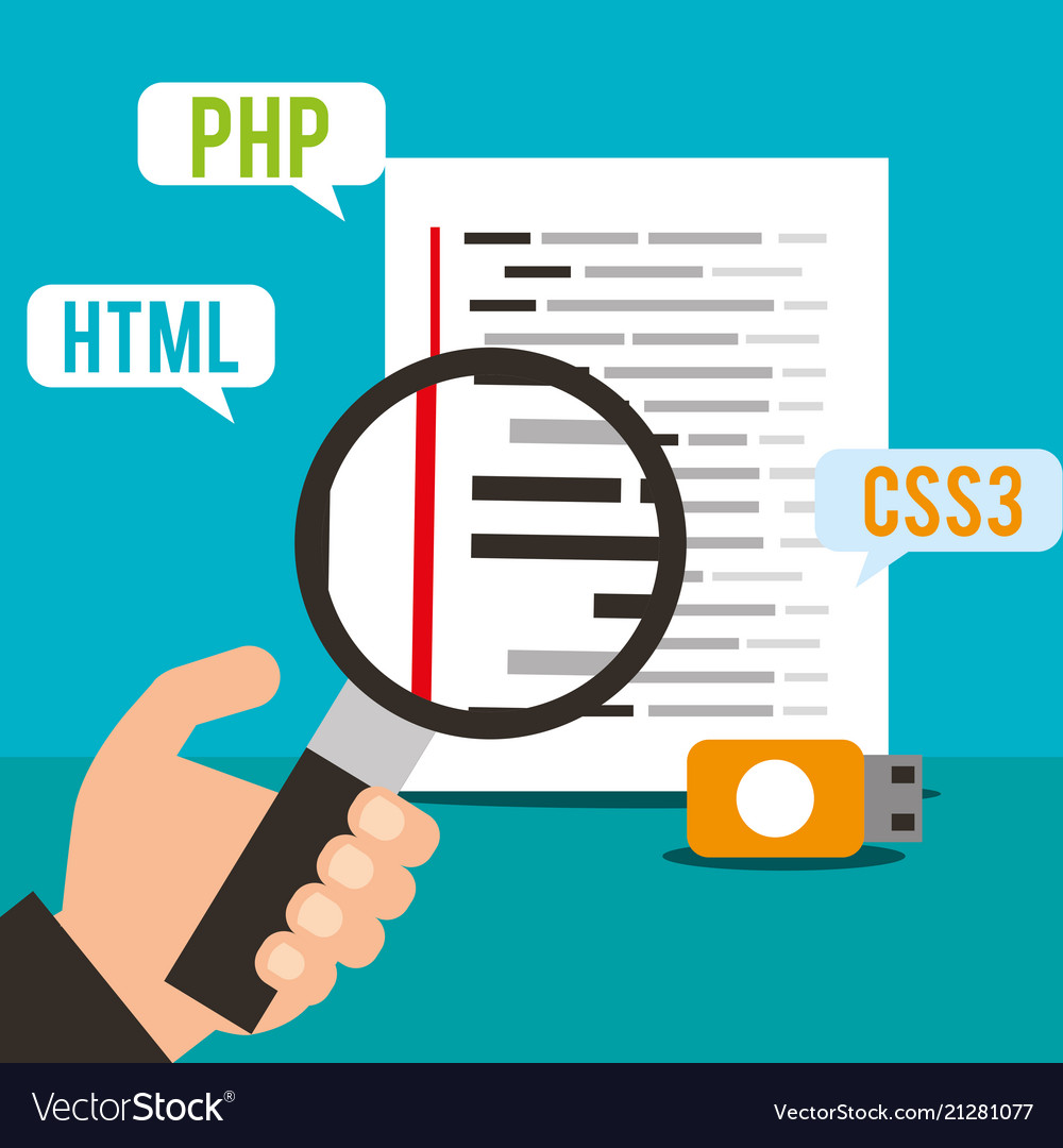 Program coding website Royalty Free Vector Image