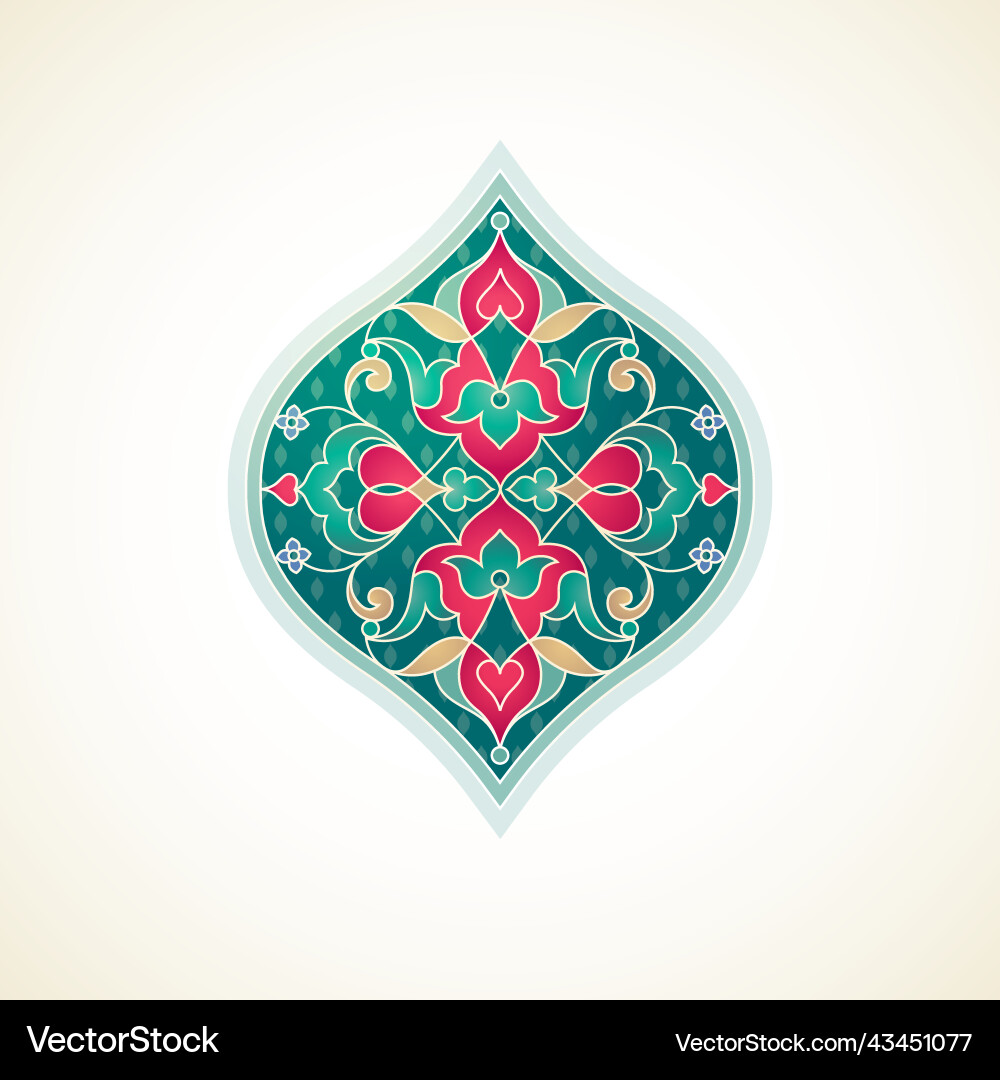 Vintage pattern in eastern style Royalty Free Vector Image