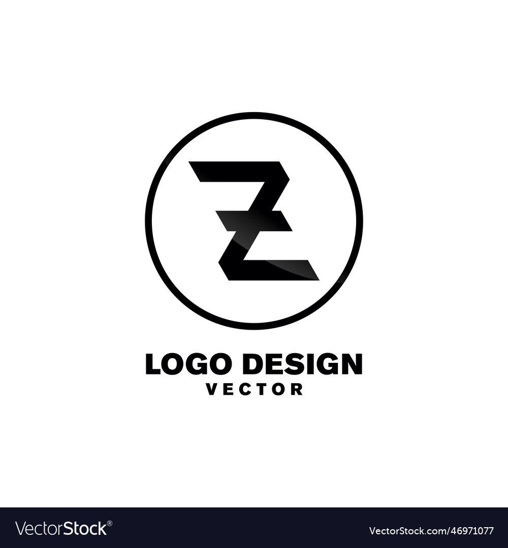 Z letter logo template Royalty Free Vector Image