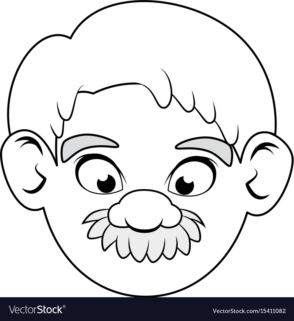 Man face close up Royalty Free Vector Image - VectorStock