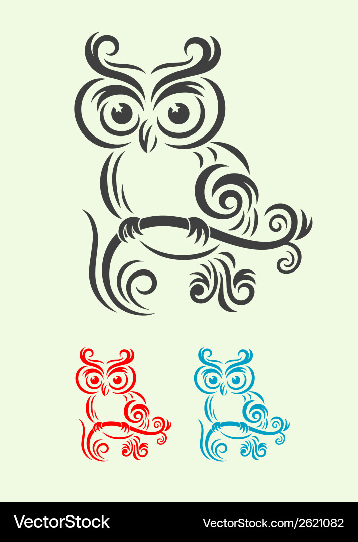 Owl bird Royalty Free Vector Image - VectorStock