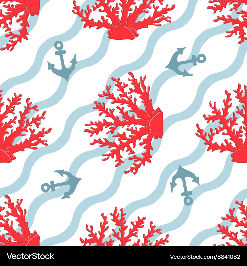 Seamless pattern with seashells Royalty Free Vector Image