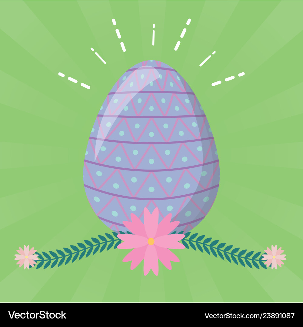 Happy easter egg ribbon Royalty Free Vector Image