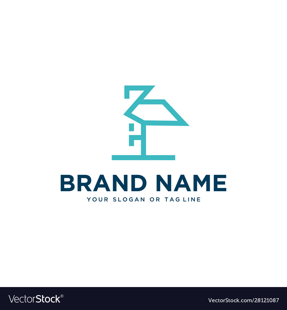 Heron logo design template Royalty Free Vector Image