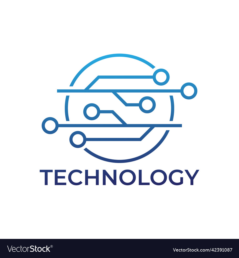 Modern Technology Logo Design Royalty Free Vector Image