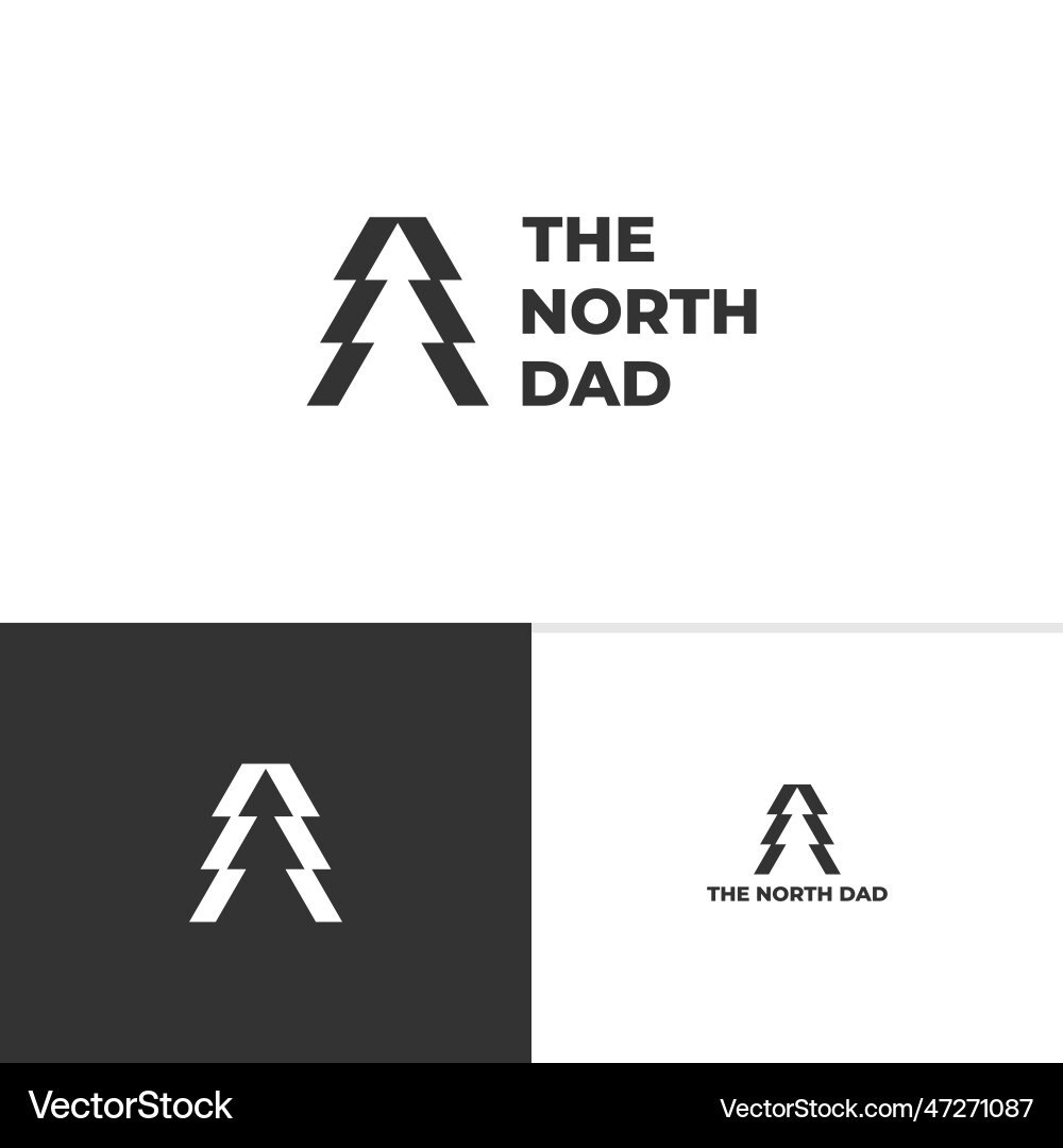 Pine tree logo template creative design Royalty Free Vector